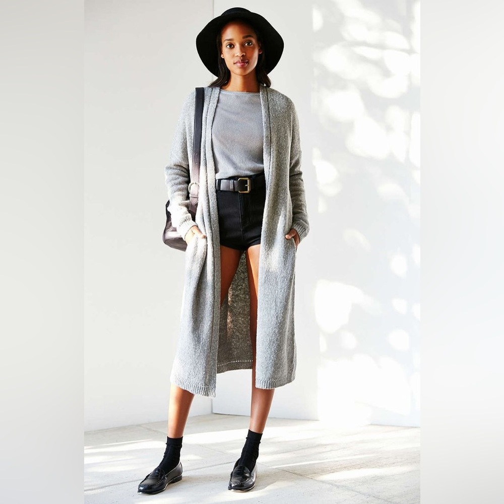 Vintage Silence+Noise Urban Outfitters Gray long Duster Cardigan size M
